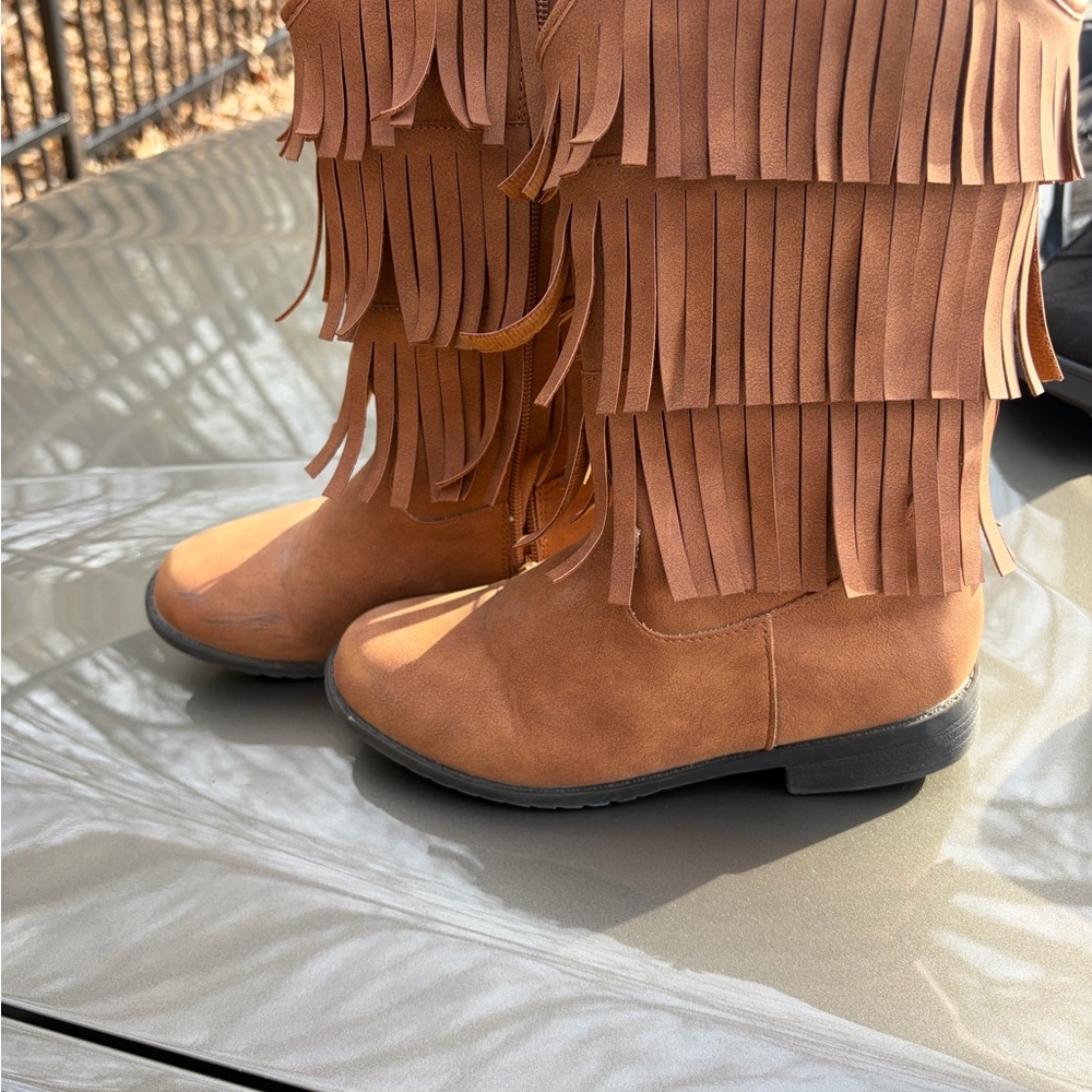 Brown Fringe Boots